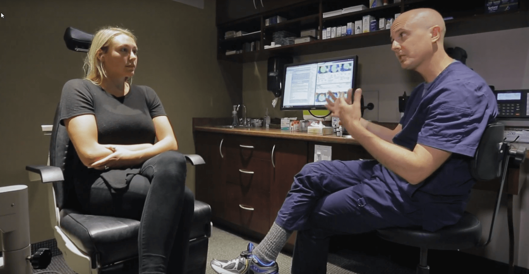 Consultation before surgery with Dr David Lane