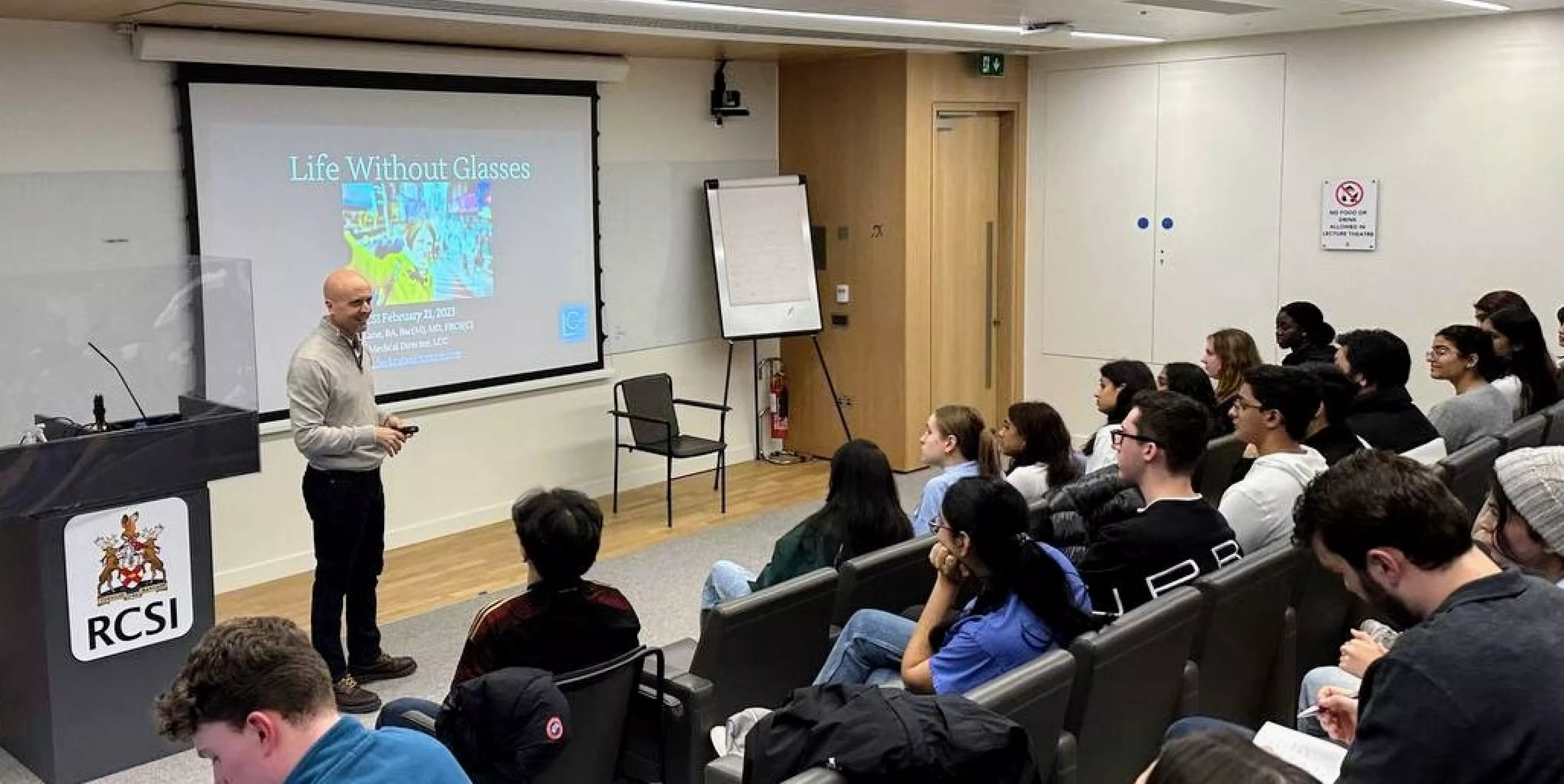 Dr Lane at the Royal College of Surgeons (RCSI) in Dublin, Ireland