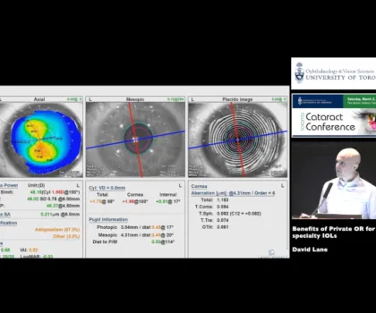 Dr. Lane Speaks at Cataract Course in Toronto
