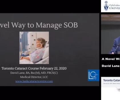 Dr. Lane Talk at Toronto Cataract Course Feb 2020